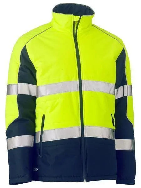 Bisley Taped Two Tone Hi Vis Puffer Jacket BJ6829T Metro Workwear.